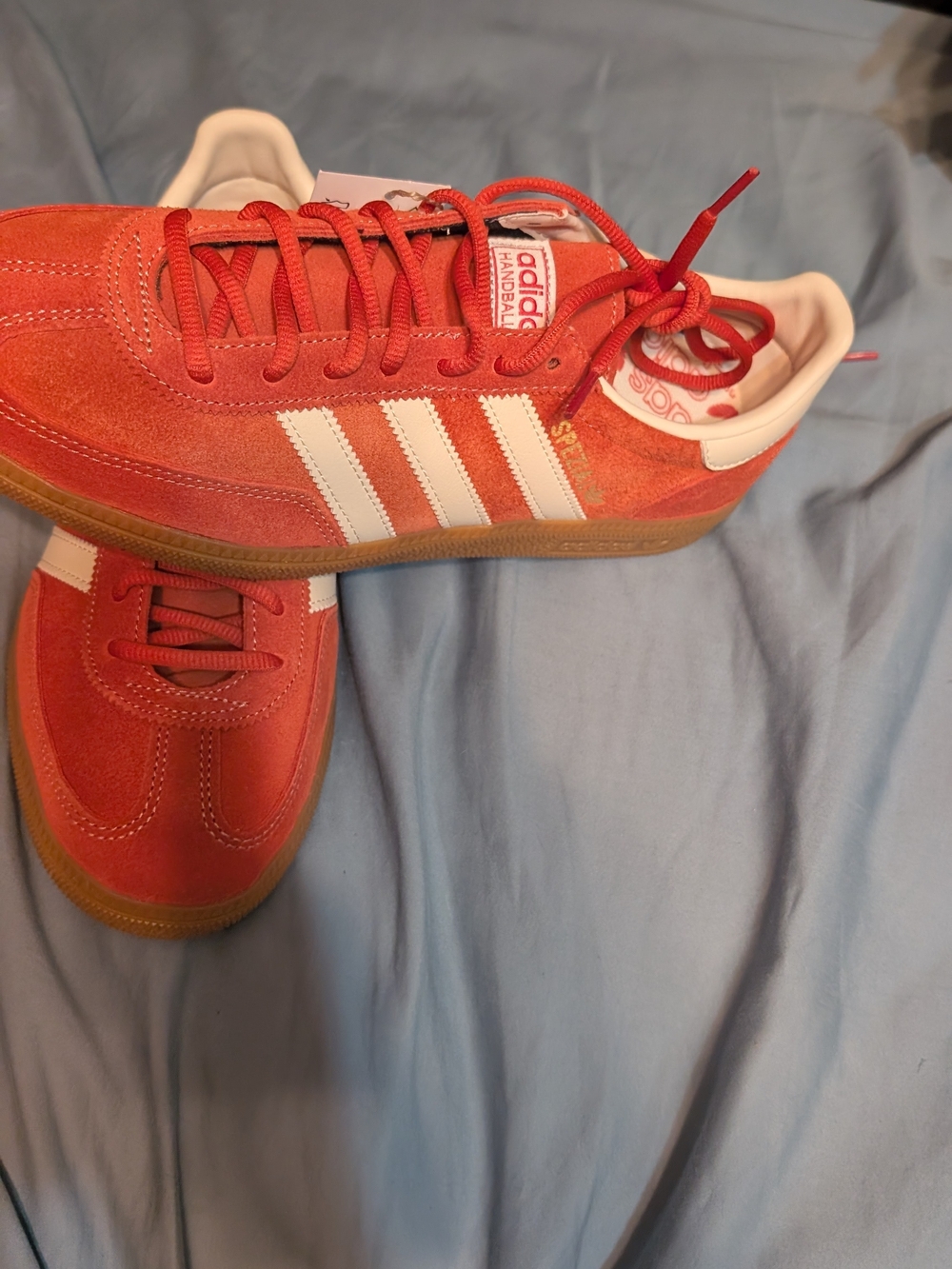 Adidas Men's Samba Classic Shoes - Red with White Stripes